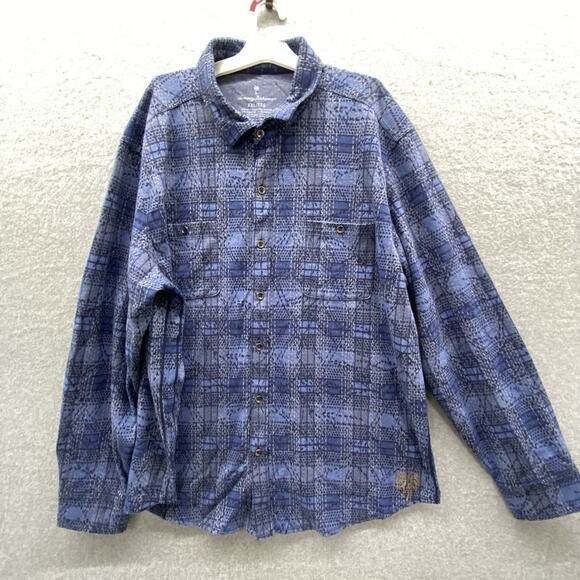 $148 Tommy Bahama Shirt Mens 2XL Fireside Fronds Plaid Check Flannel heavyweight - Picture 2 of 9